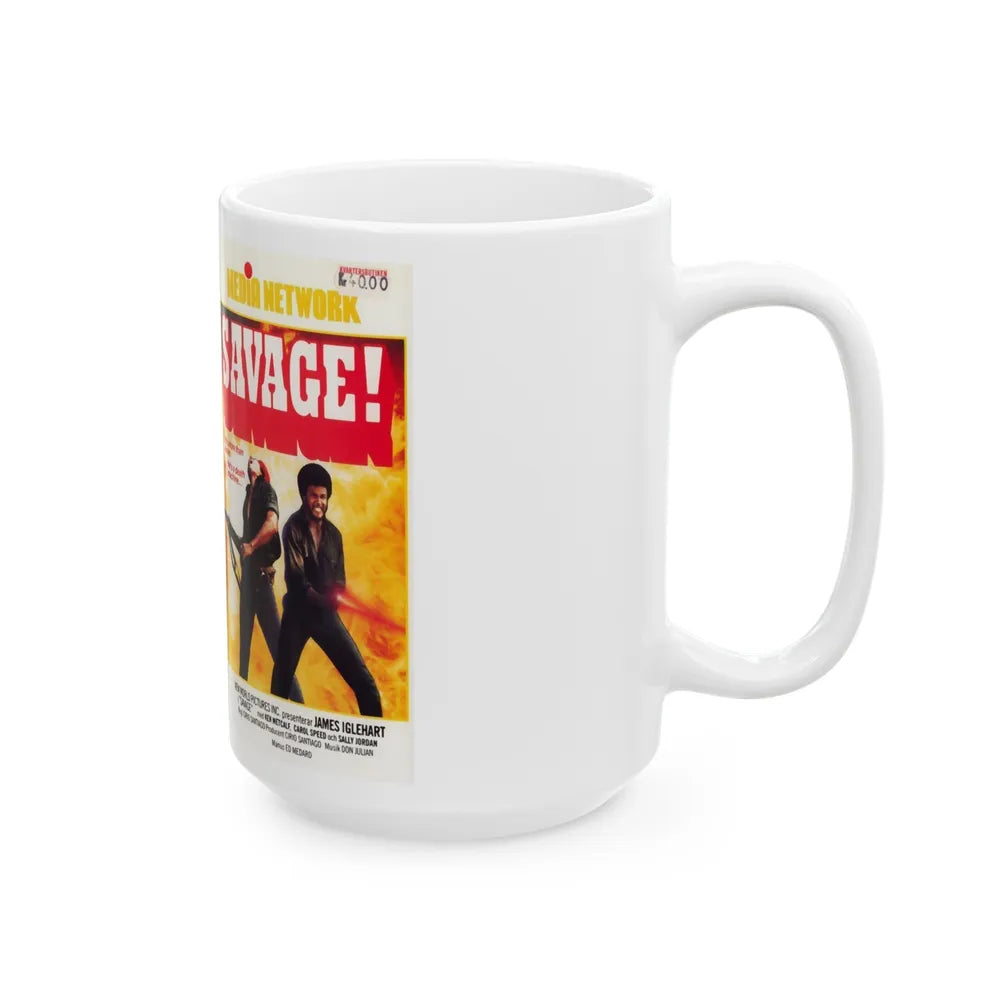 SAVAGE (VHS COVER) - White Coffee Mug-Go Mug Yourself