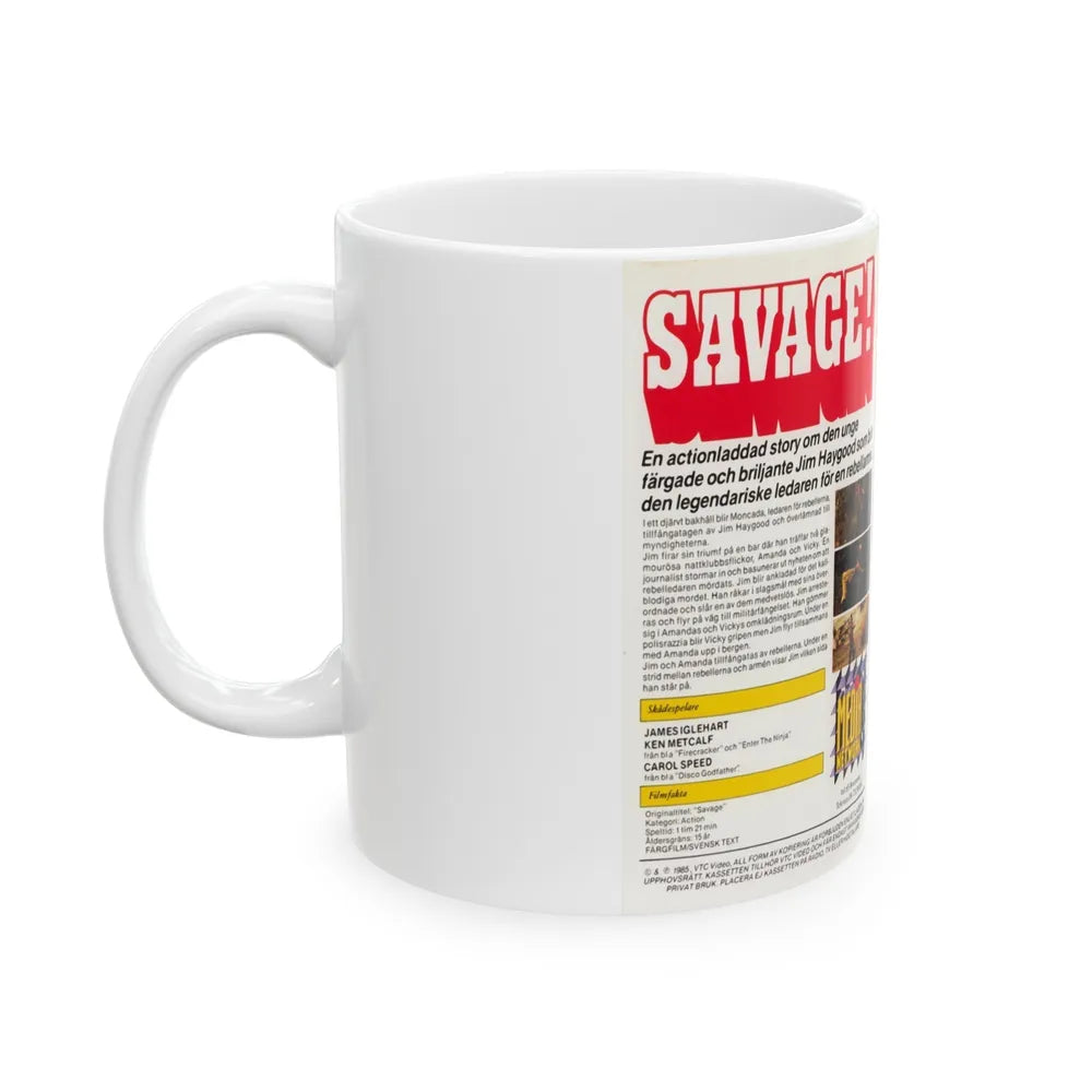 SAVAGE (VHS COVER) - White Coffee Mug-Go Mug Yourself