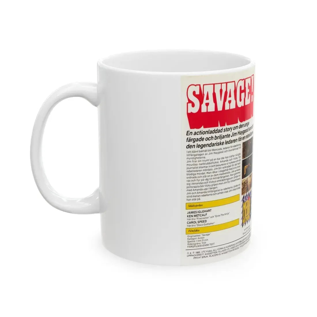 SAVAGE (VHS COVER) - White Coffee Mug - Go Mug Yourself