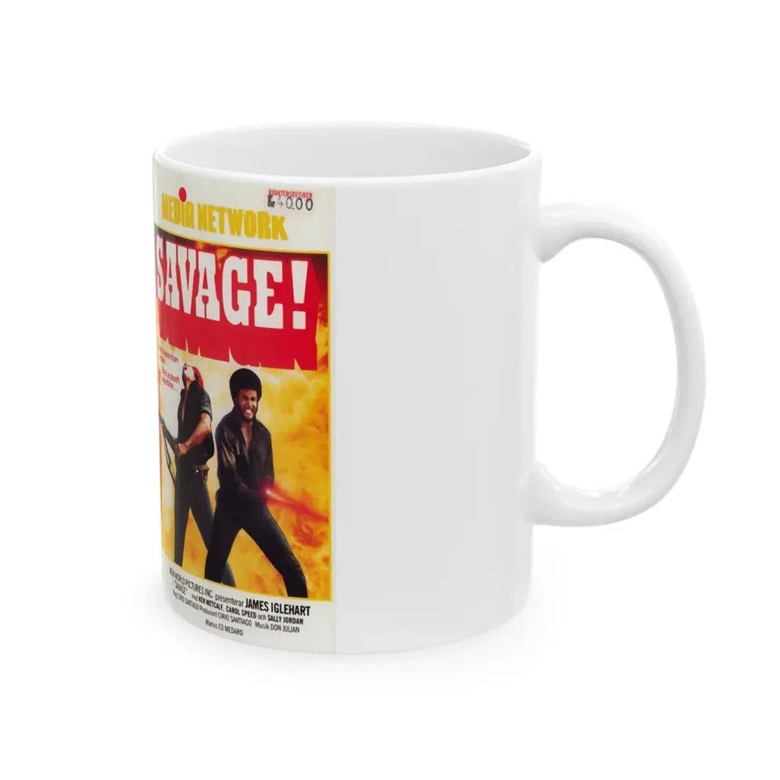 SAVAGE (VHS COVER) - White Coffee Mug - Go Mug Yourself
