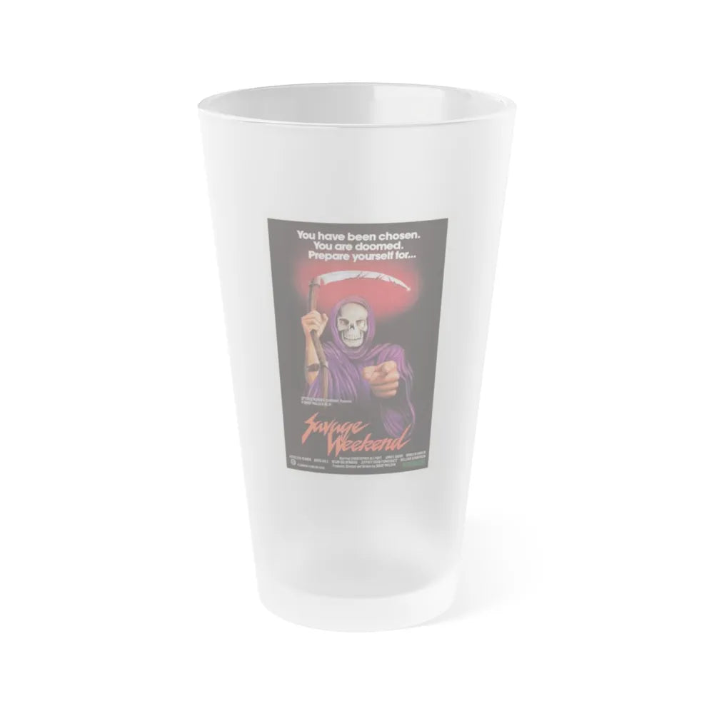 SAVAGE WEEKEND 1979 Movie Poster - Frosted Pint Glass 16oz-16oz-Frosted-Go Mug Yourself