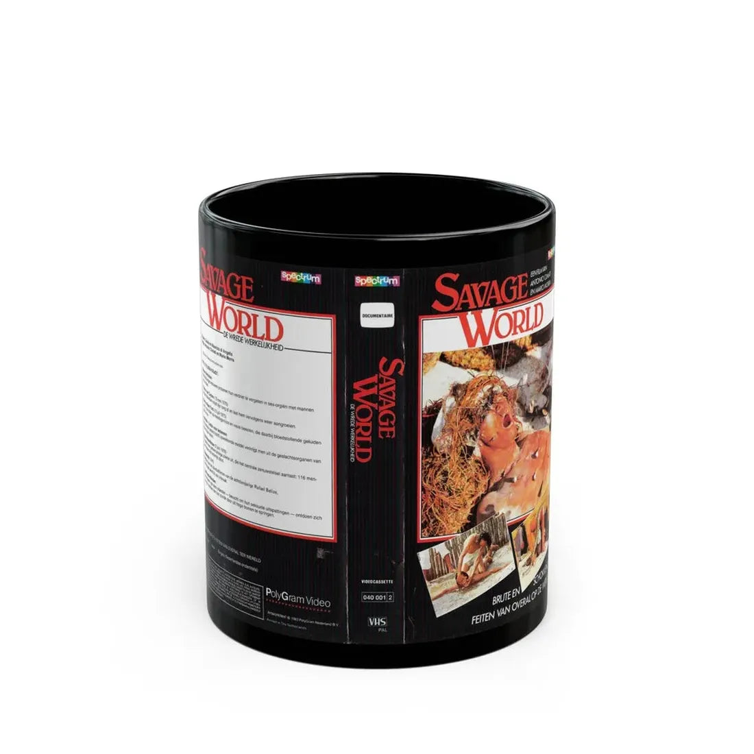 SAVAGE WORLD GERMAN (VHS COVER) - Black Coffee Mug 11oz - Go Mug Yourself