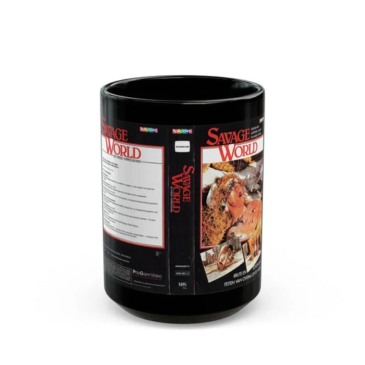 SAVAGE WORLD GERMAN (VHS COVER) - Black Coffee Mug 15oz - Go Mug Yourself