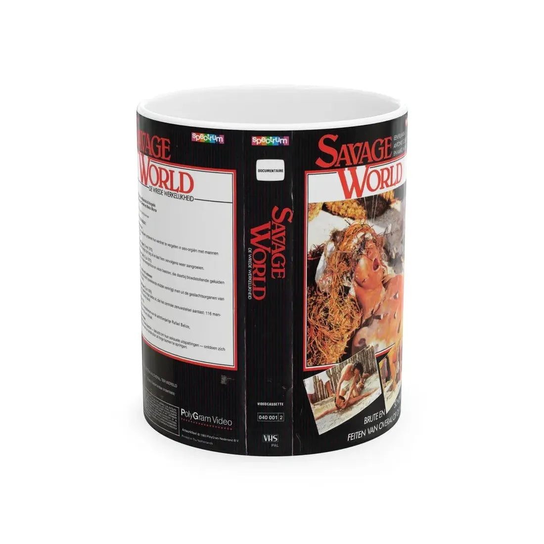 SAVAGE WORLD GERMAN (VHS COVER) - White Coffee Mug 11oz - Go Mug Yourself