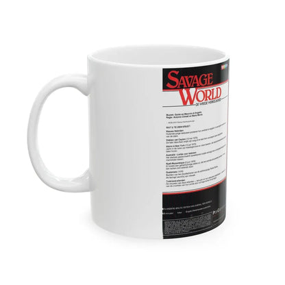 SAVAGE WORLD GERMAN (VHS COVER) - White Coffee Mug - Go Mug Yourself