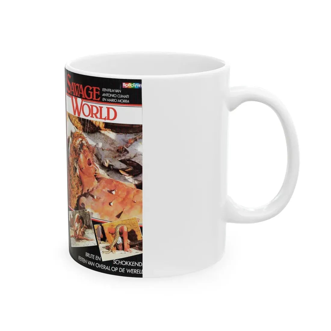 SAVAGE WORLD GERMAN (VHS COVER) - White Coffee Mug - Go Mug Yourself