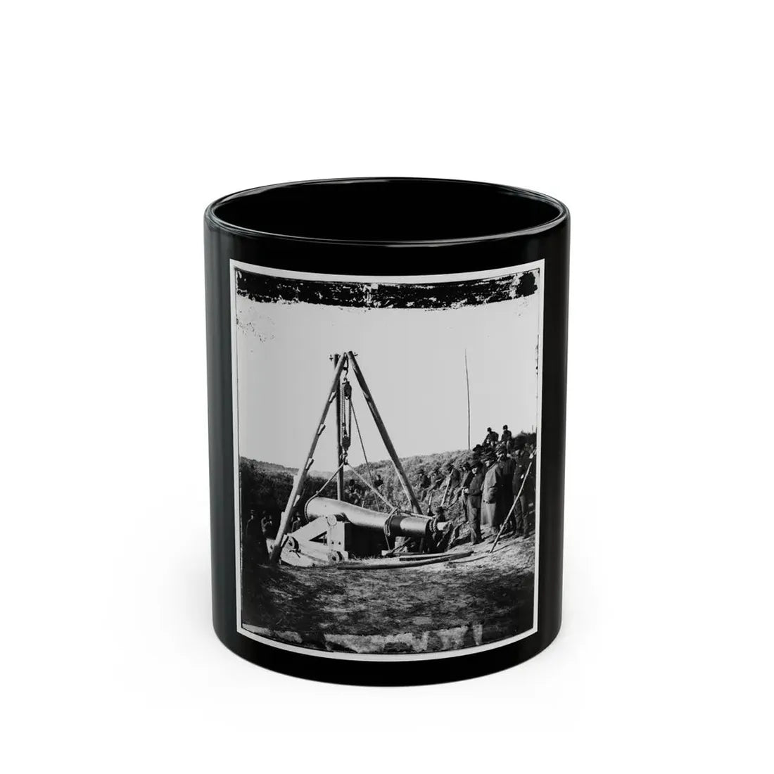 Savannah, Ga., Vicinity. Army Engineers Removing 8-Inch Columbiad Gun From Fort Mcallister (U.S. Civil War) Black Coffee Mug 11oz - Go Mug Yourself