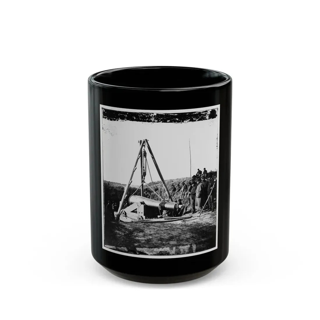 Savannah, Ga., Vicinity. Army Engineers Removing 8-Inch Columbiad Gun From Fort Mcallister (U.S. Civil War) Black Coffee Mug 15oz - Go Mug Yourself