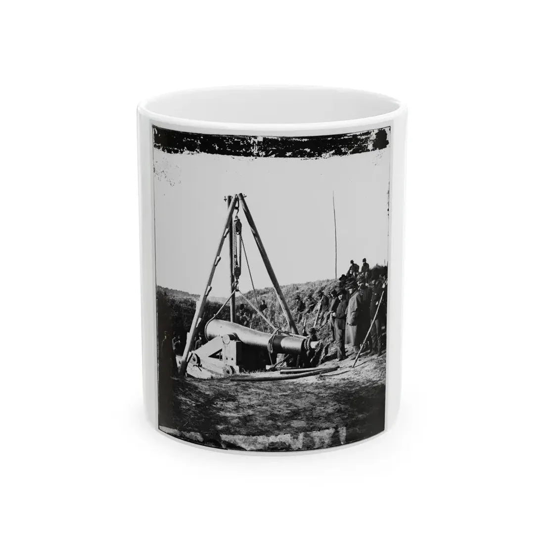 Savannah, Ga., Vicinity. Army Engineers Removing 8-Inch Columbiad Gun From Fort Mcallister (U.S. Civil War) White Coffee Mug 11oz - Go Mug Yourself