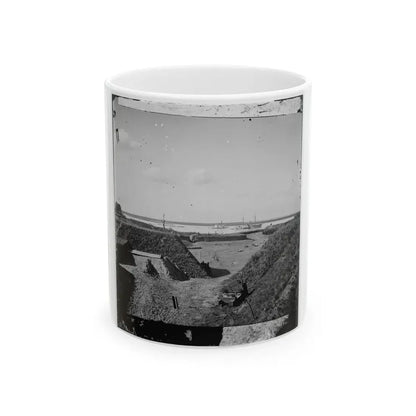 Savannah, Ga., Vicinity. Interior View Of Fort Mcallister, 14 Miles South Of The City; The Ogeechee River Beyond (U.S. Civil War) White Coffee Mug 11oz - Go Mug Yourself