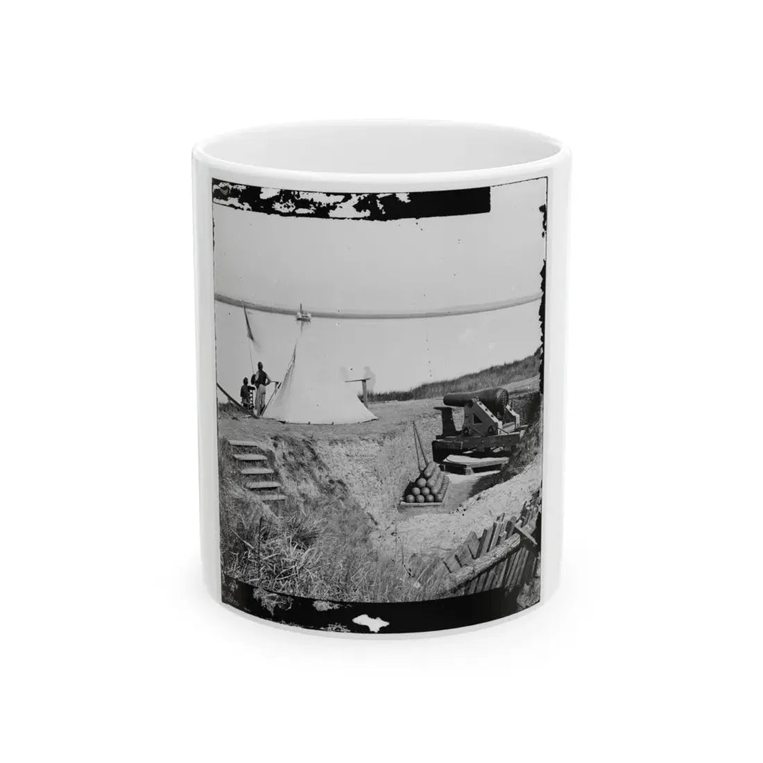 Savannah, Ga., Vicinity. Signal Station On The Ogeechee At Fort Mcallister (U.S. Civil War) White Coffee Mug 11oz - Go Mug Yourself