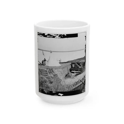 Savannah, Ga., Vicinity. Signal Station On The Ogeechee At Fort Mcallister (U.S. Civil War) White Coffee Mug 15oz - Go Mug Yourself