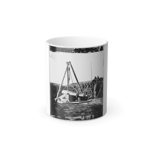 Savannah, Ga., Vicinity. Army Engineers Removing 8-Inch Columbiad Gun From Fort Mcallister (U.S. Civil War) Color Changing Coffee Mug 11oz-11oz-Go Mug Yourself