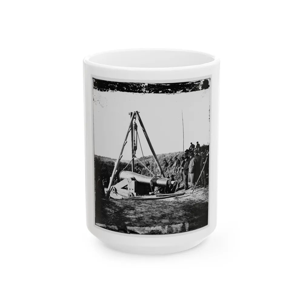 Savannah, Ga., Vicinity. Army Engineers Removing 8-Inch Columbiad Gun From Fort Mcallister (U.S. Civil War) White Coffee Mug-15oz-Go Mug Yourself
