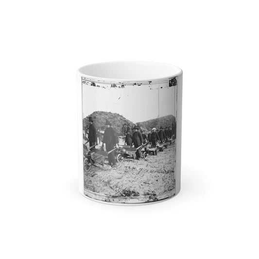 Savannah, Ga., Vicinity. Sherman's Troops Removing Ammunition From Fort Mcallister in Wheelbarrows (U.S. Civil War) Color Changing Coffee Mug 11oz-11oz-Go Mug Yourself