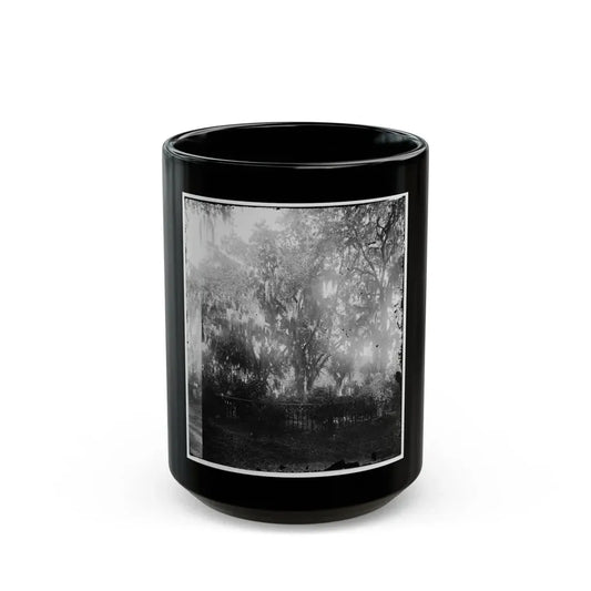 Savannah, Georgia. View Of Cemetery (U.S. Civil War) Black Coffee Mug 15oz - Go Mug Yourself