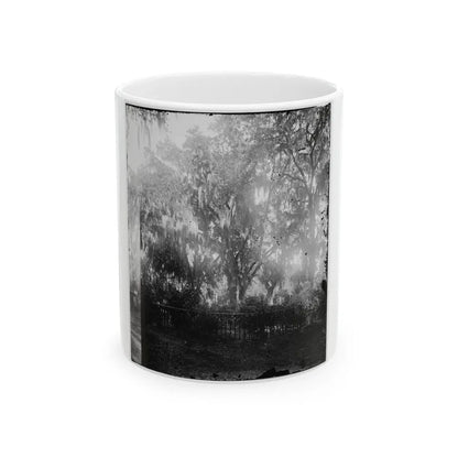 Savannah, Georgia. View Of Cemetery (U.S. Civil War) White Coffee Mug 11oz - Go Mug Yourself