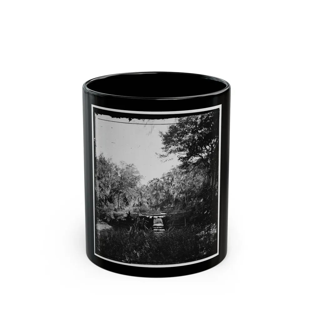 Savannah, Georgia. Bridge Over Stream (U.S. Civil War) Black Coffee Mug-11oz-Go Mug Yourself