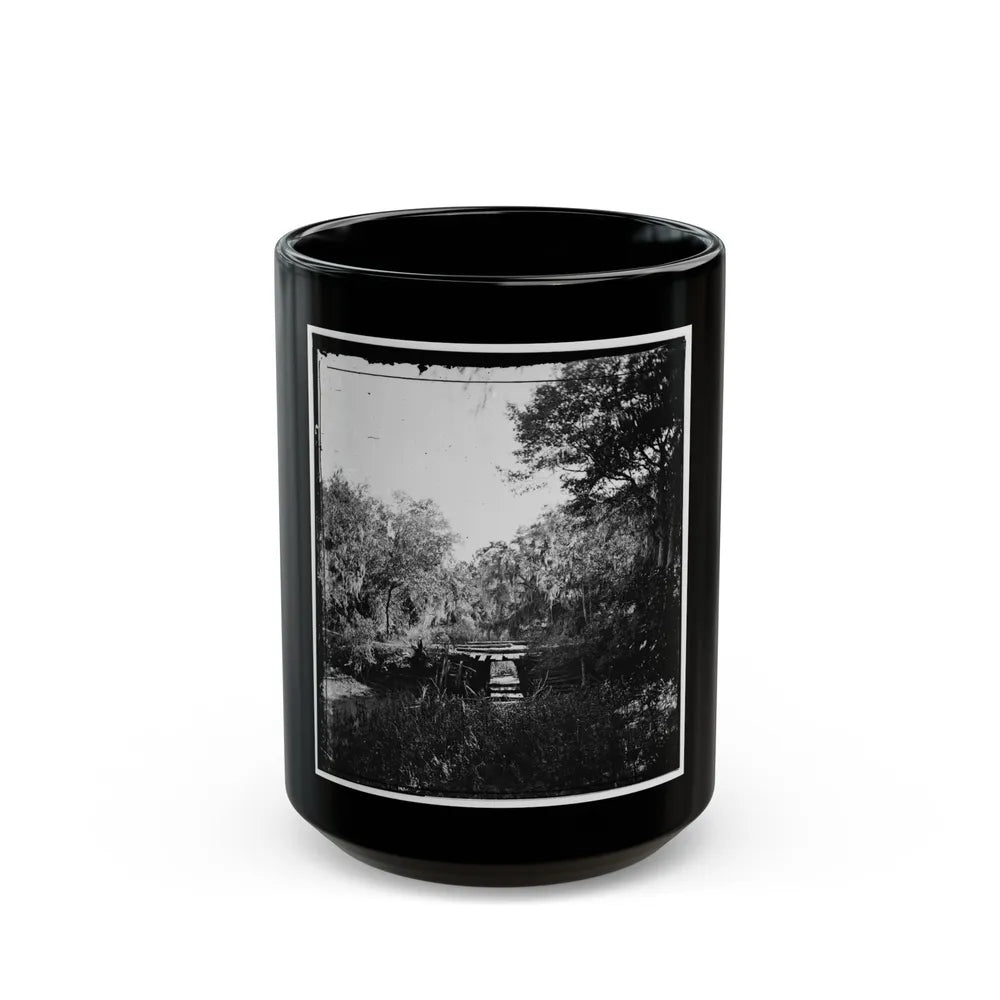 Savannah, Georgia. Bridge Over Stream (U.S. Civil War) Black Coffee Mug-15oz-Go Mug Yourself