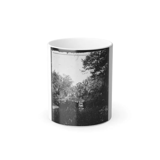 Savannah, Georgia. Bridge Over Stream (U.S. Civil War) Color Changing Coffee Mug 11oz-11oz-Go Mug Yourself