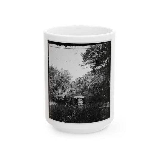 Savannah, Georgia. Bridge Over Stream (U.S. Civil War) White Coffee Mug-15oz-Go Mug Yourself