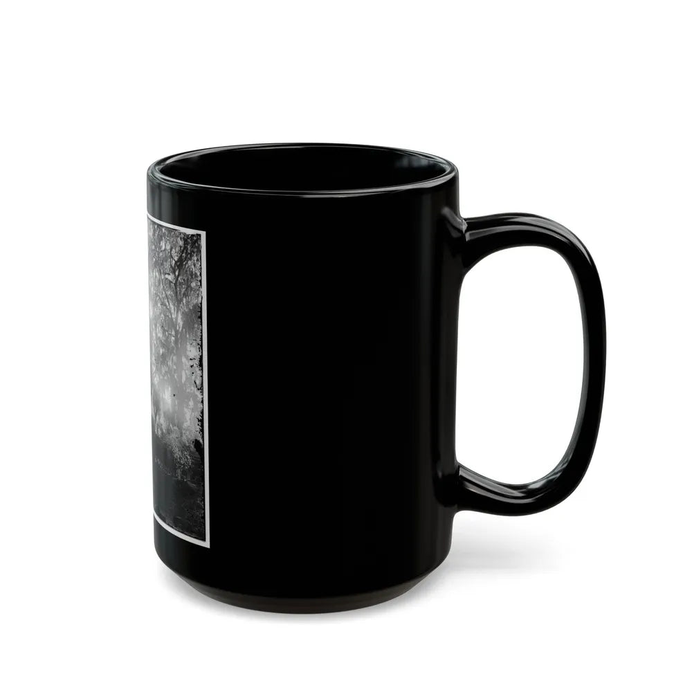 Savannah, Georgia. View Of Cemetery (U.S. Civil War) Black Coffee Mug-Go Mug Yourself