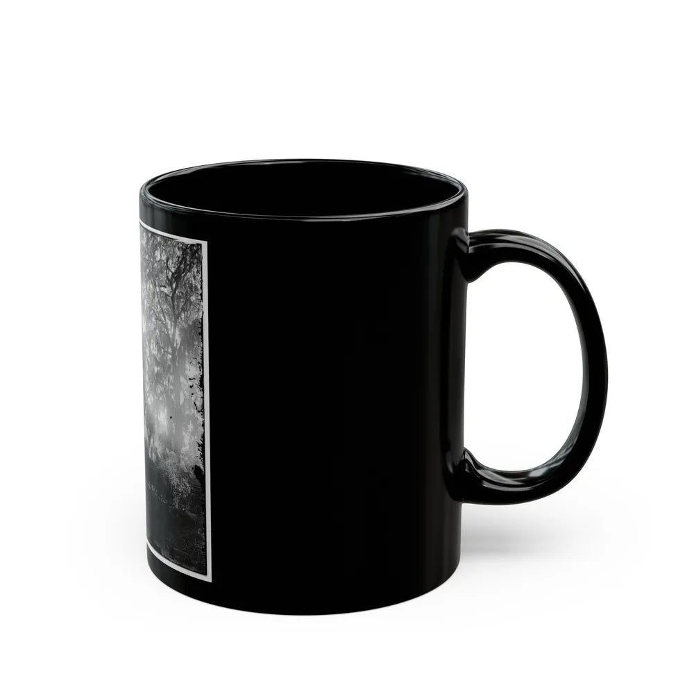 Savannah, Georgia. View Of Cemetery (U.S. Civil War) Black Coffee Mug-Go Mug Yourself