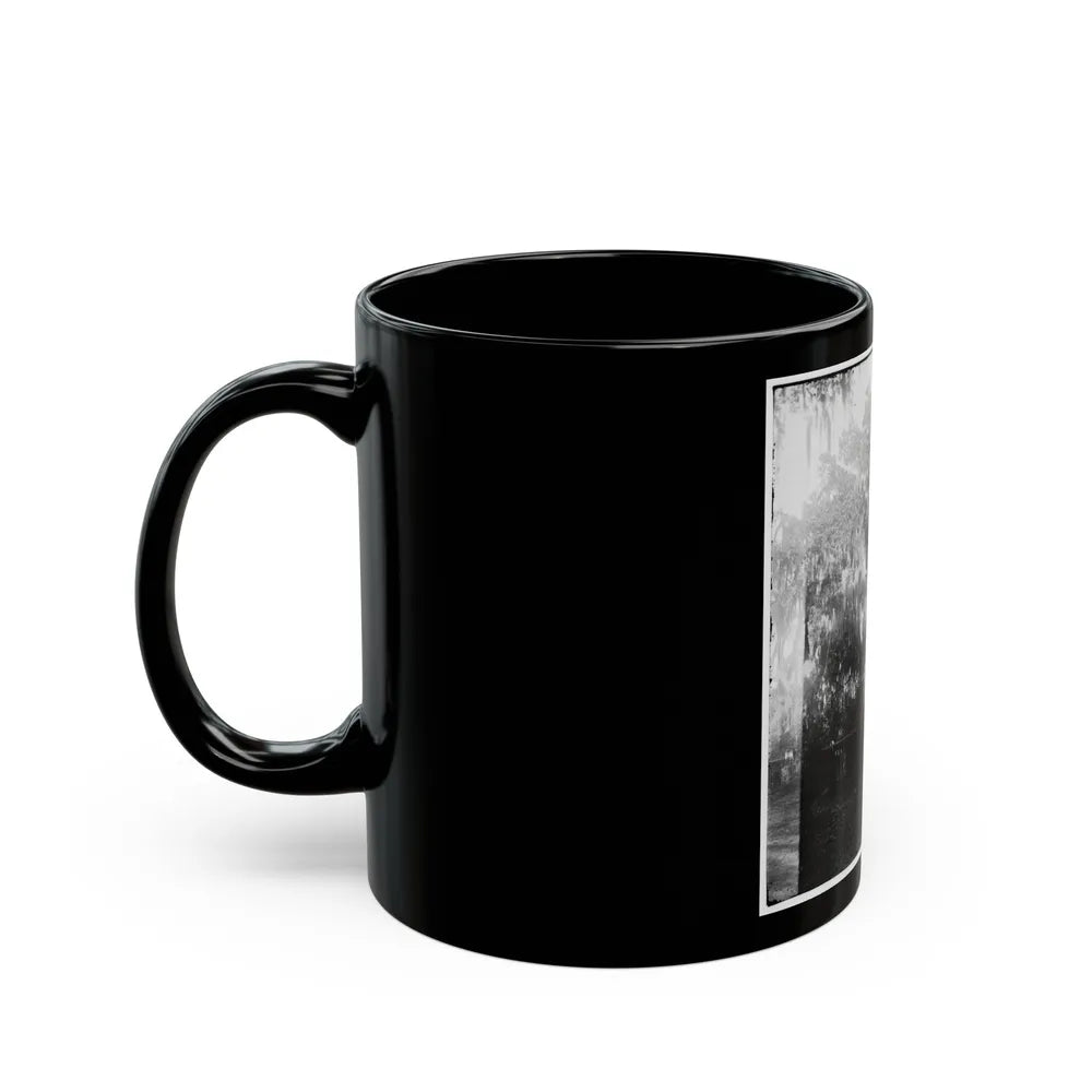 Savannah, Georgia. View Of Cemetery (U.S. Civil War) Black Coffee Mug-Go Mug Yourself