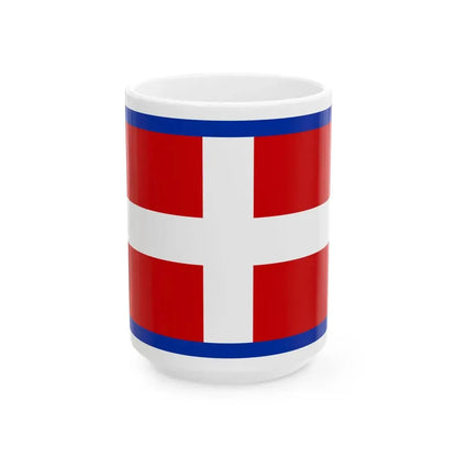 Savoyard flag (Italy) White Coffee Mug 15oz - Go Mug Yourself