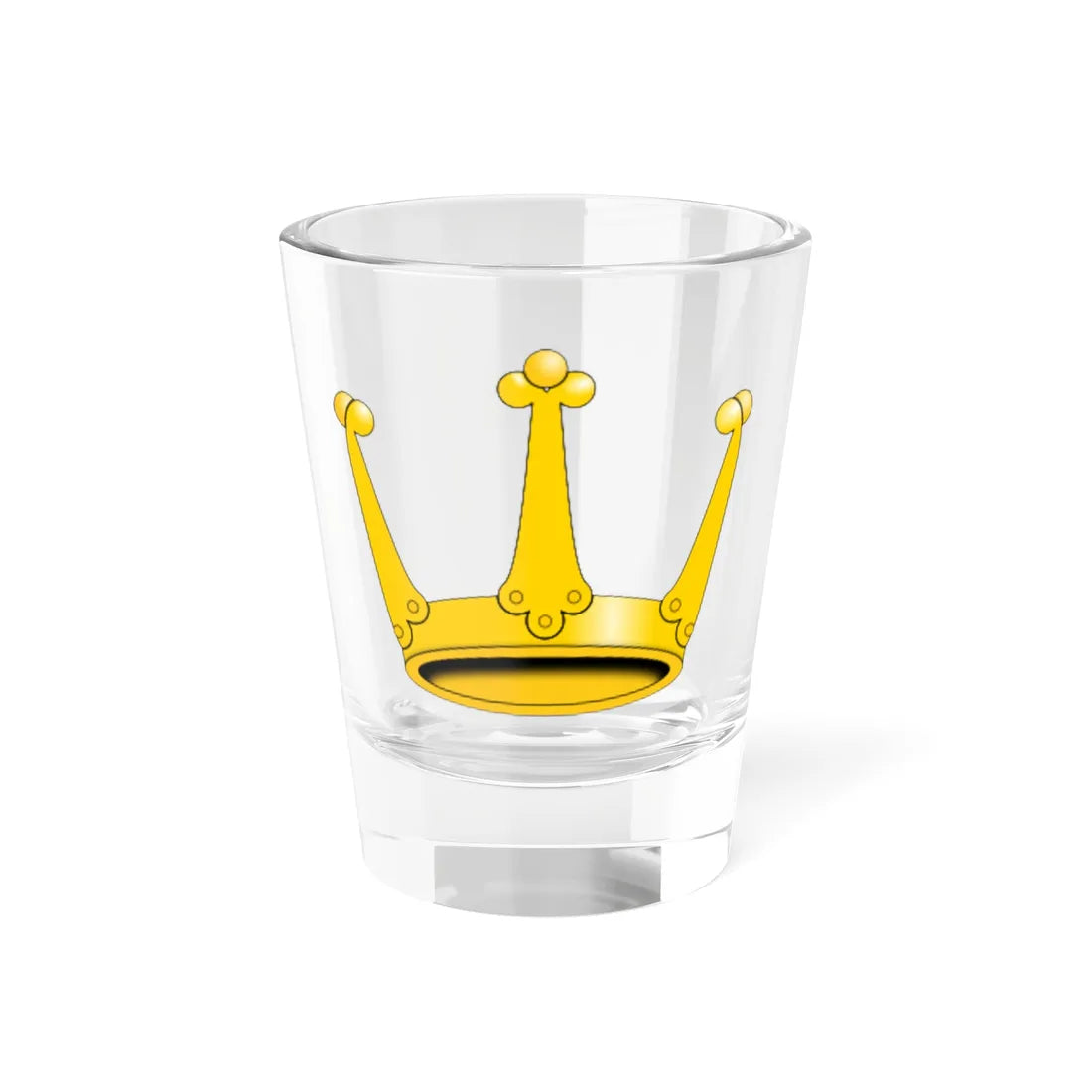 Saxon crown tall version (United Kingdom) (Coat of Arms) Shot Glass 1.5oz 1.5oz - Go Mug Yourself