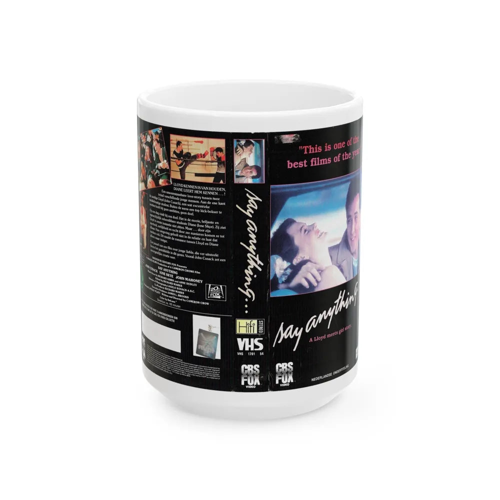 SAY ANYTHING (VHS COVER) - White Coffee Mug-15oz-Go Mug Yourself