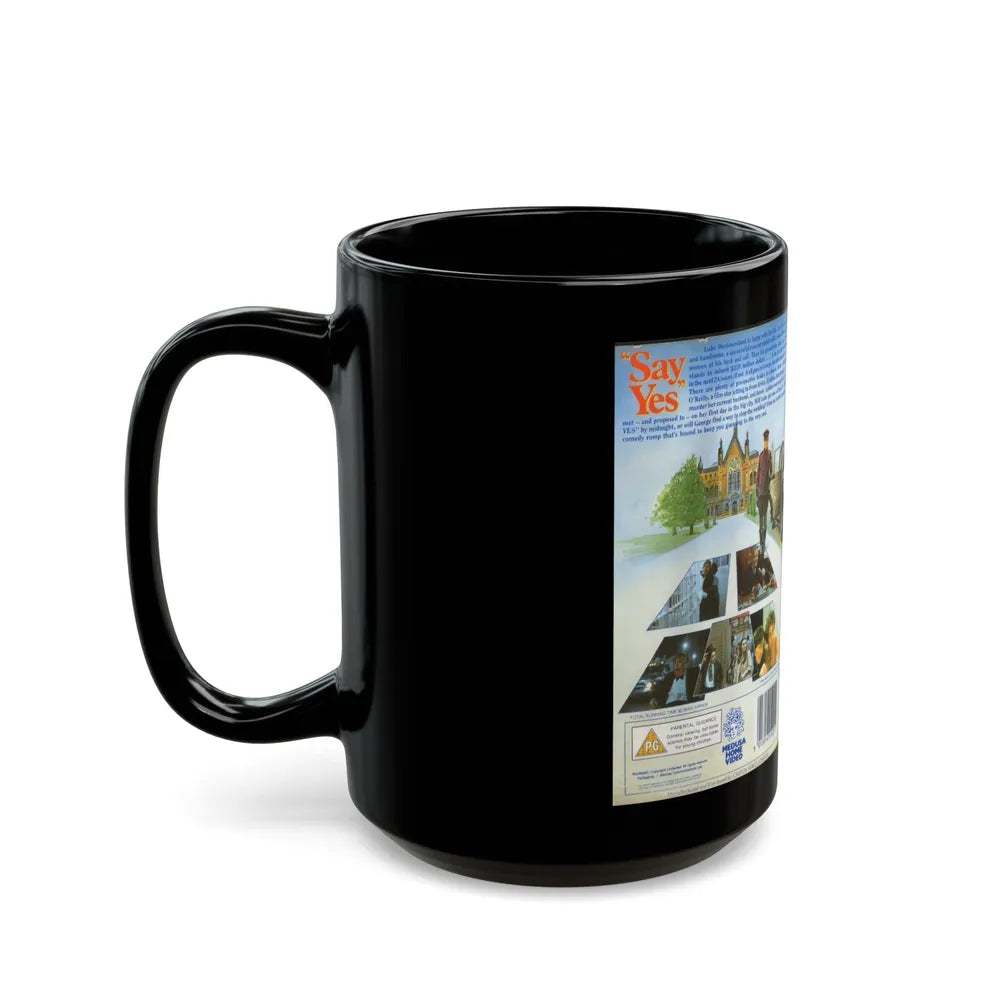 SAY YES (VHS COVER) - Black Coffee Mug-Go Mug Yourself