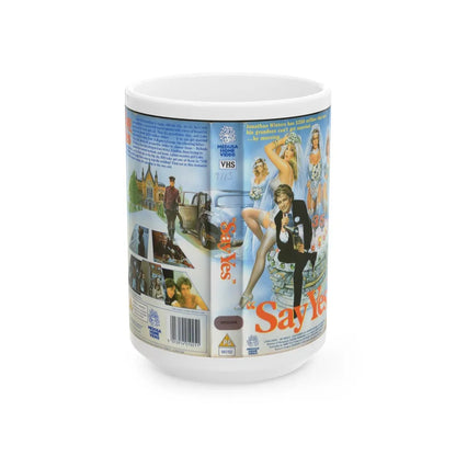 SAY YES (VHS COVER) - White Coffee Mug-15oz-Go Mug Yourself