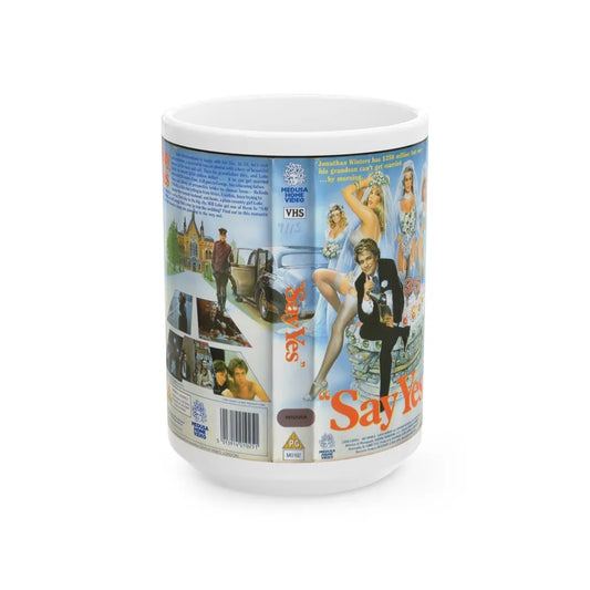 SAY YES (VHS COVER) - White Coffee Mug-15oz-Go Mug Yourself