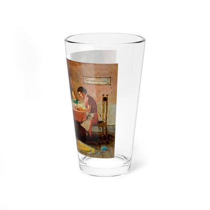 Saying Grace (Magazine Illustration) Pint Glass 16oz-Go Mug Yourself