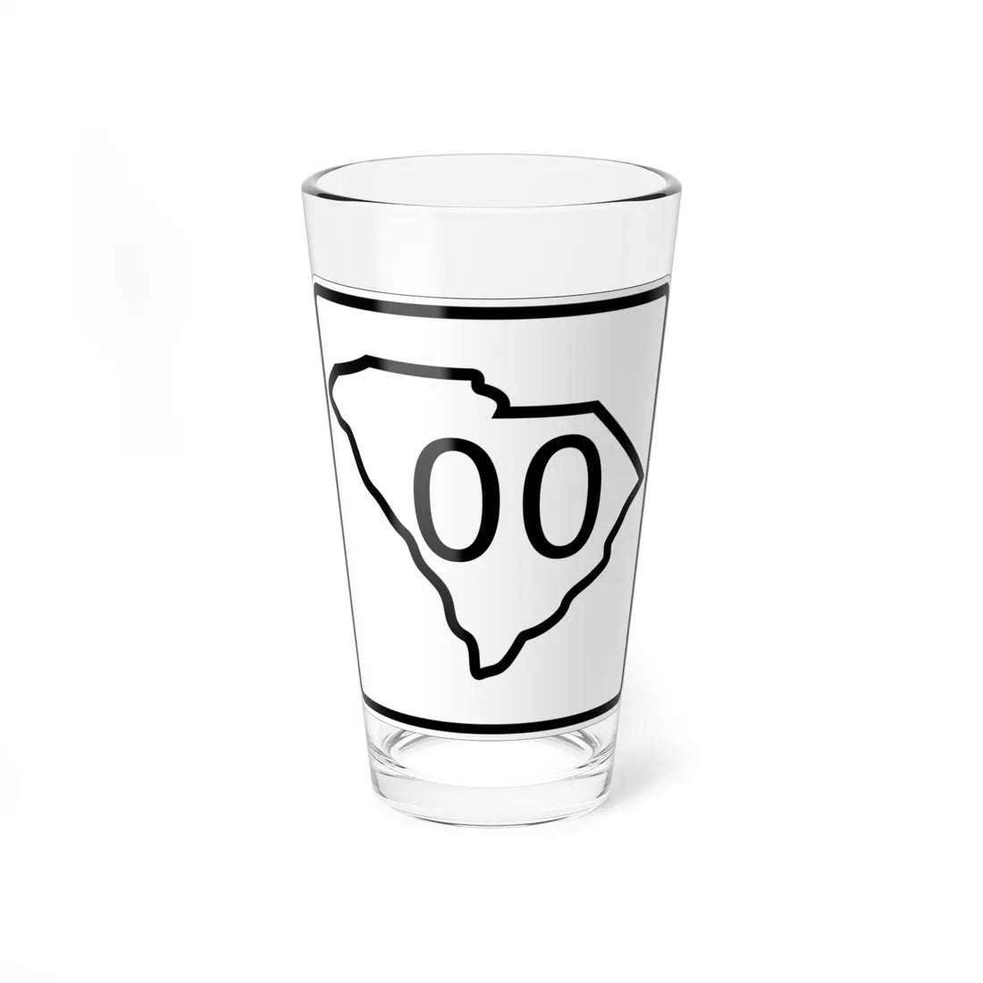 SC-00 1926 template (South Carolina) (Road Sign) Pint Glass 16oz 16oz - Go Mug Yourself
