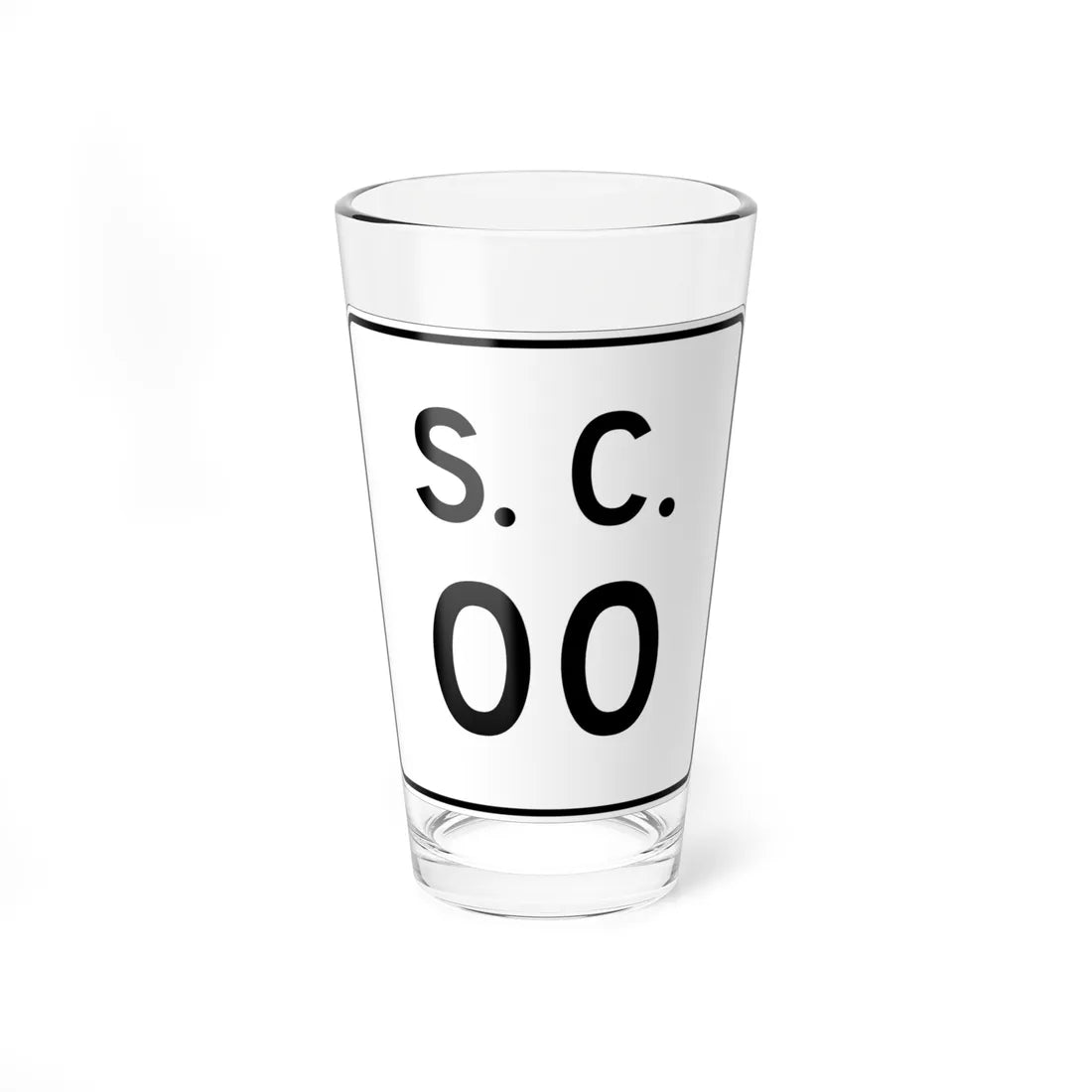SC-00 1955 template (South Carolina) (Road Sign) Pint Glass 16oz - Go Mug Yourself
