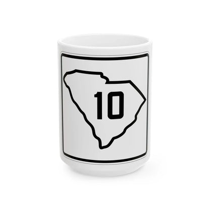 SC-10 1926 (South Carolina) (Road Sign) White Coffee Mug 15oz - Go Mug Yourself