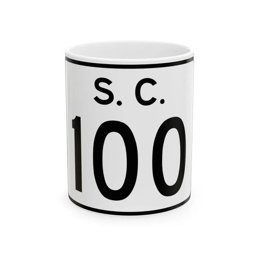 SC-100 (South Carolina) (Road Sign) White Coffee Mug 11oz - Go Mug Yourself