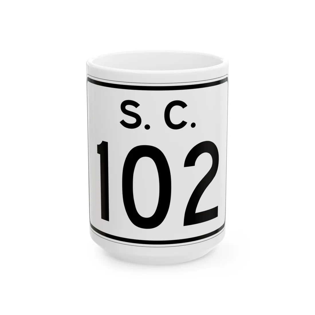 SC-102 (South Carolina) (Road Sign) White Coffee Mug 15oz - Go Mug Yourself