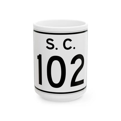 SC-102 (South Carolina) (Road Sign) White Coffee Mug 15oz - Go Mug Yourself