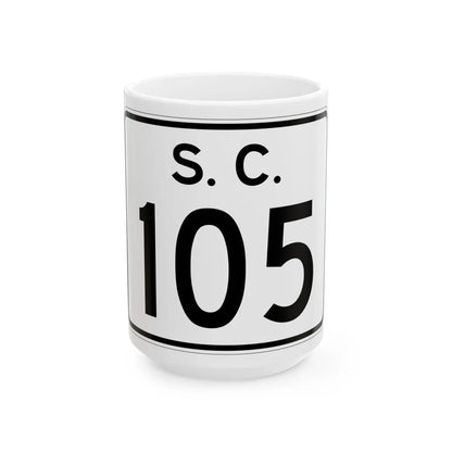 SC-105 (South Carolina) (Road Sign) White Coffee Mug 15oz - Go Mug Yourself