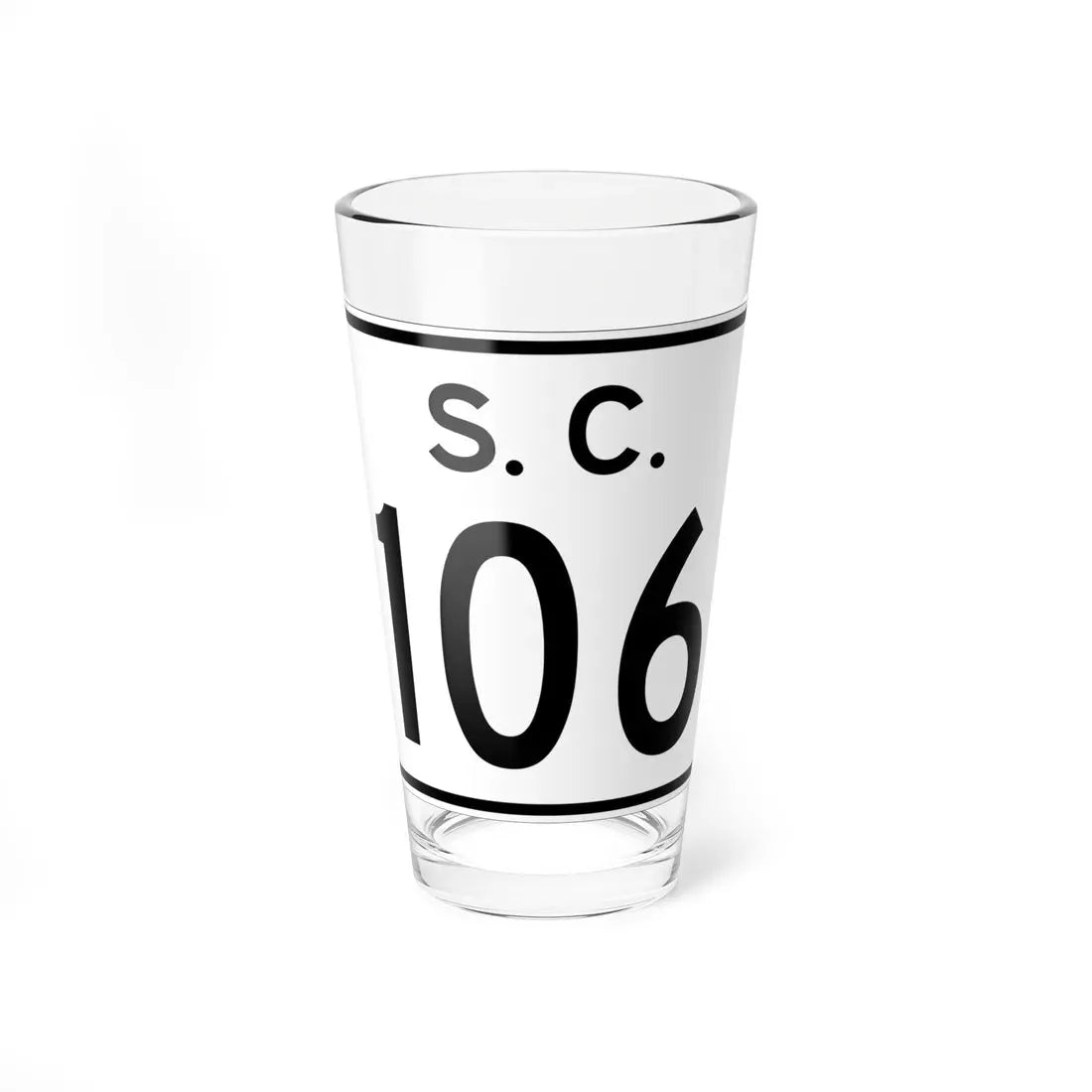 SC-106 (South Carolina) (Road Sign) Pint Glass 16oz 16oz - Go Mug Yourself