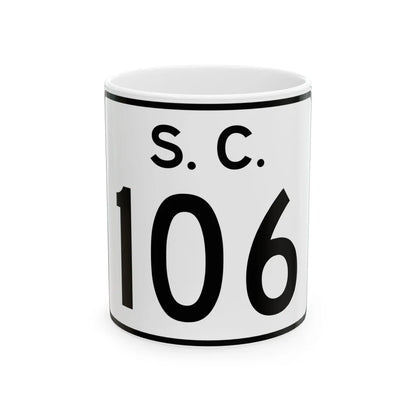 SC-106 (South Carolina) (Road Sign) White Coffee Mug 11oz - Go Mug Yourself