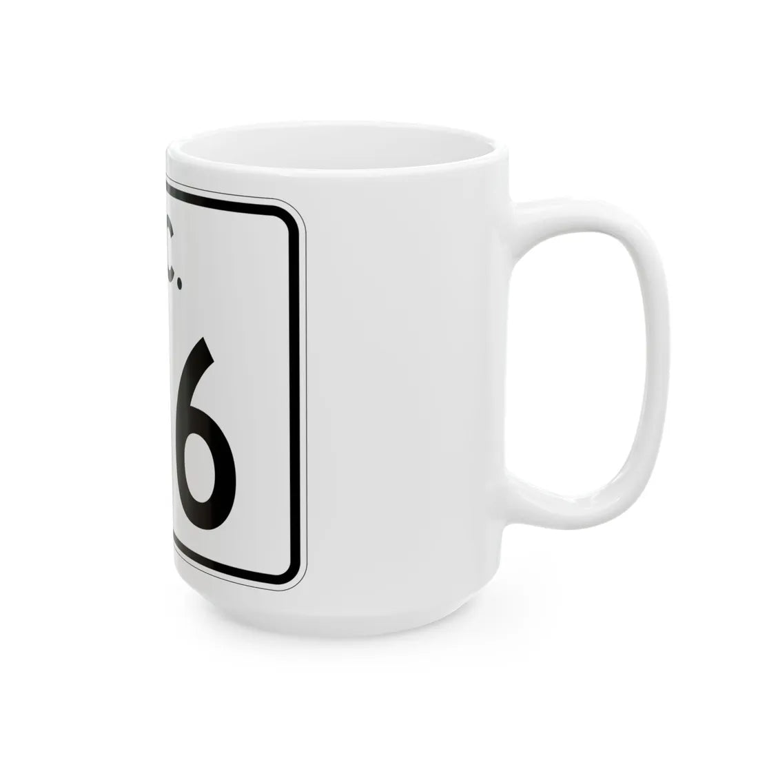 SC-106 (South Carolina) (Road Sign) White Coffee Mug - Go Mug Yourself