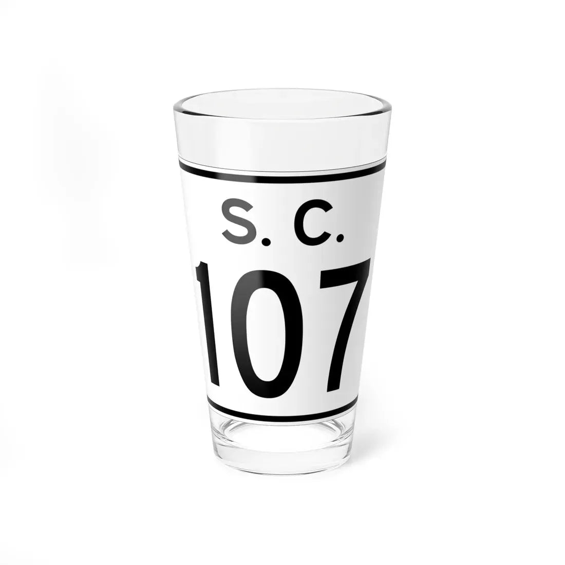SC-107 (South Carolina) (Road Sign) Pint Glass 16oz 16oz - Go Mug Yourself