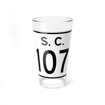 SC-107 (South Carolina) (Road Sign) Pint Glass 16oz 16oz - Go Mug Yourself