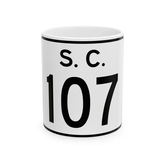 SC-107 (South Carolina) (Road Sign) White Coffee Mug 11oz - Go Mug Yourself