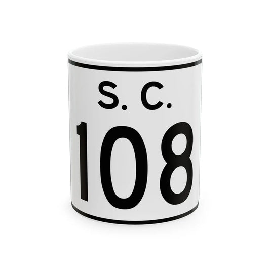 SC-108 (South Carolina) (Road Sign) White Coffee Mug 11oz - Go Mug Yourself