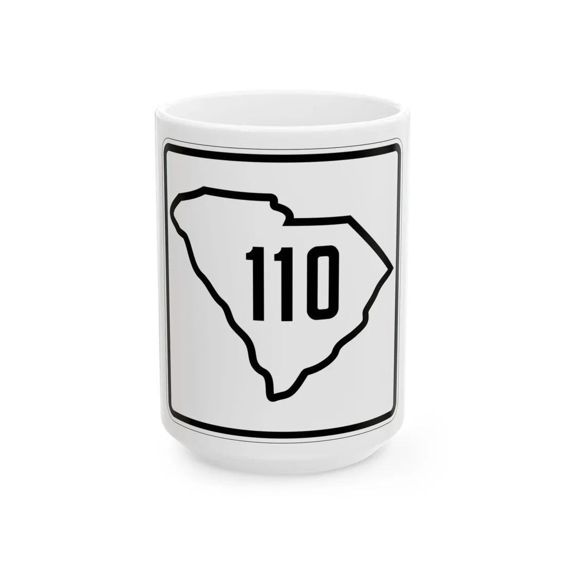 SC-110 1926 (South Carolina) (Road Sign) White Coffee Mug 15oz - Go Mug Yourself